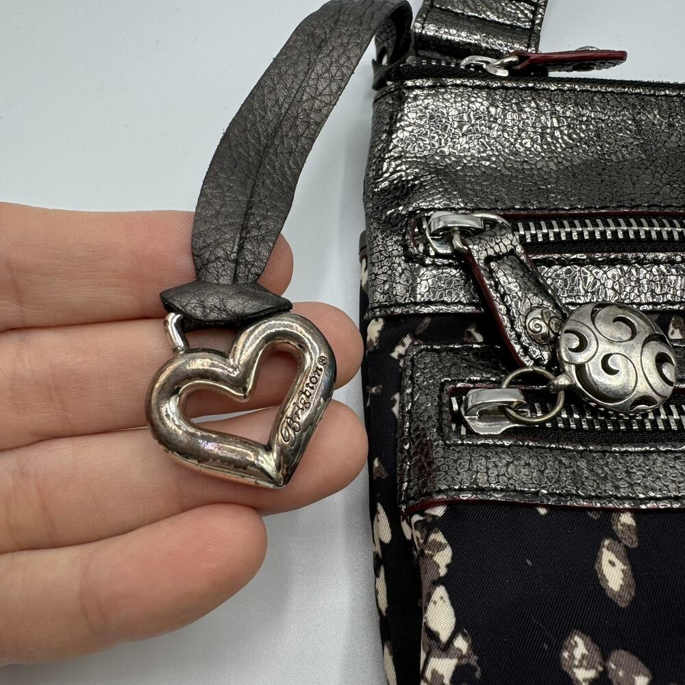 Brighton Zoe Leather Snakeskin Print Crossbody Bag Purse Boho Festival - Picture 4 of 14